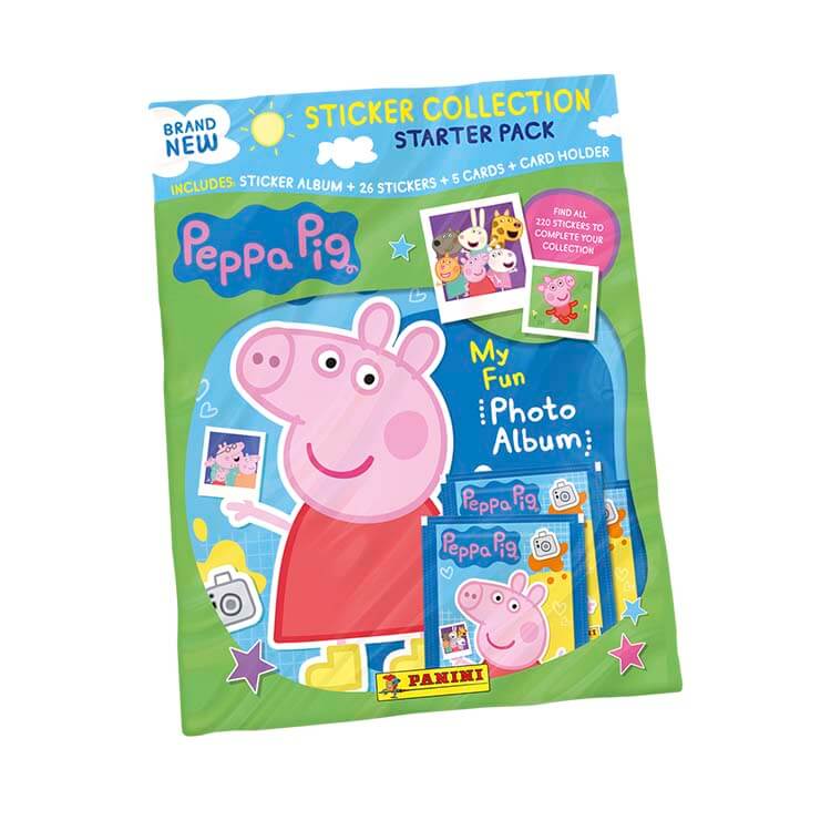 PaniniPeppa Pig 2023 Sticker CollectionProduct: Starter Pack (26 Stickers + 5 Cards)Sticker CollectionEarthlets