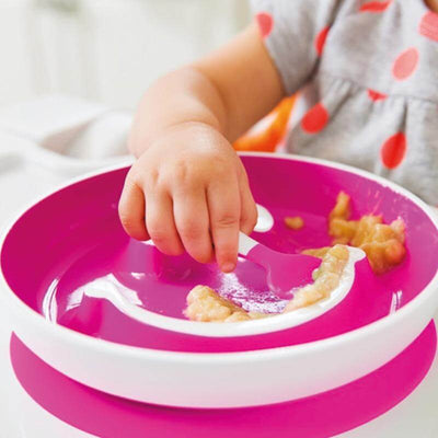 Munchkin Smile and Scoop Training Plate Colour: Pink feeding & accessories Earthlets