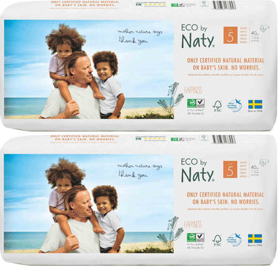 Naty Size 5 Eco Nappies - 40 pack Multi Pack: 2 disposable nappies size 5 Earthlets