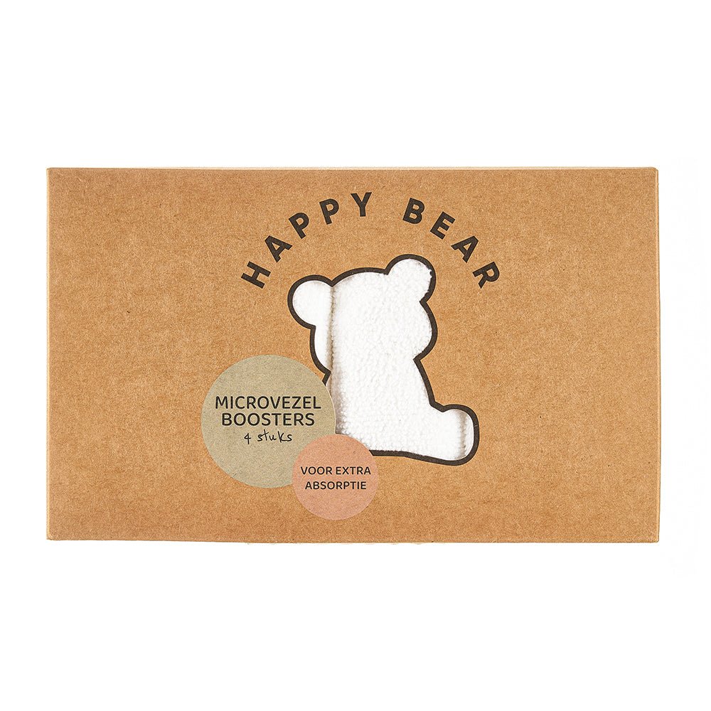 HappyBear| Microfibre booster set - 4 pack | Earthlets.com |  | reusable nappies liners and boosters
