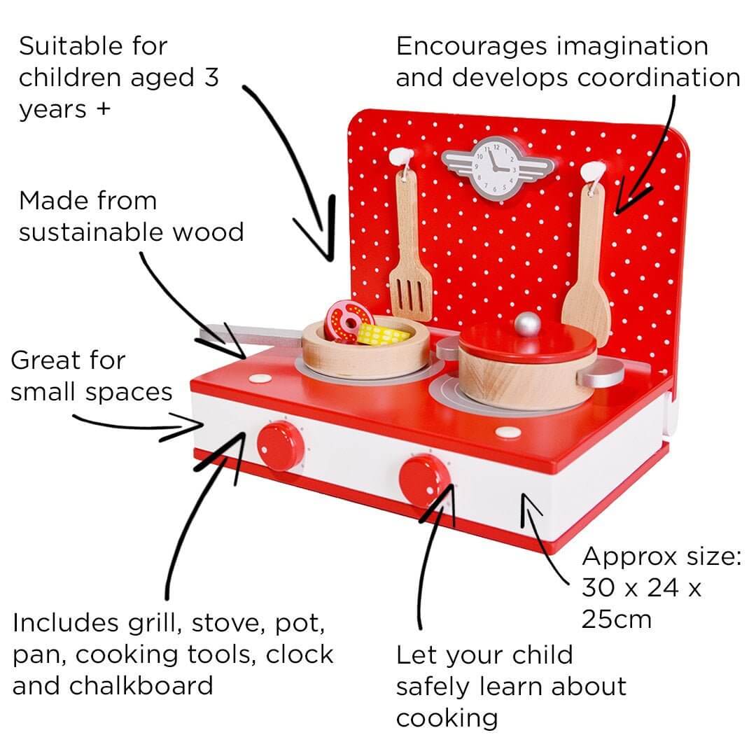 Classic World Wooden Kitchen and Grill Set play wooden Earthlets