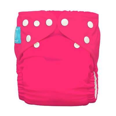 Charlie Banana One Size Hybrid AIO - Nappy and 2 Inserts Colour: Fluorescent Hot Pink reusable nappies liners and boosters Earthlets
