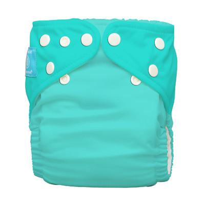 Charlie Banana One Size Hybrid AIO - Nappy and 2 Inserts Colour: Fluorescent Turquoise reusable nappies liners and boosters Earthlets