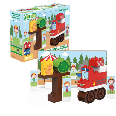 BioBuddiEnvironmentally Friendly Building blocks Fire Truck age 1.5 to 6 yearsplay educational toysEarthlets